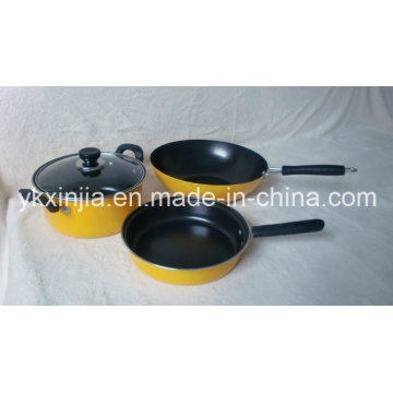 Utensílios de cozinha 4pcs aço carbono não-Stick Cookware conjunto